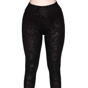 Telepathic leggings 3XL Killstar Printed Leggings goth